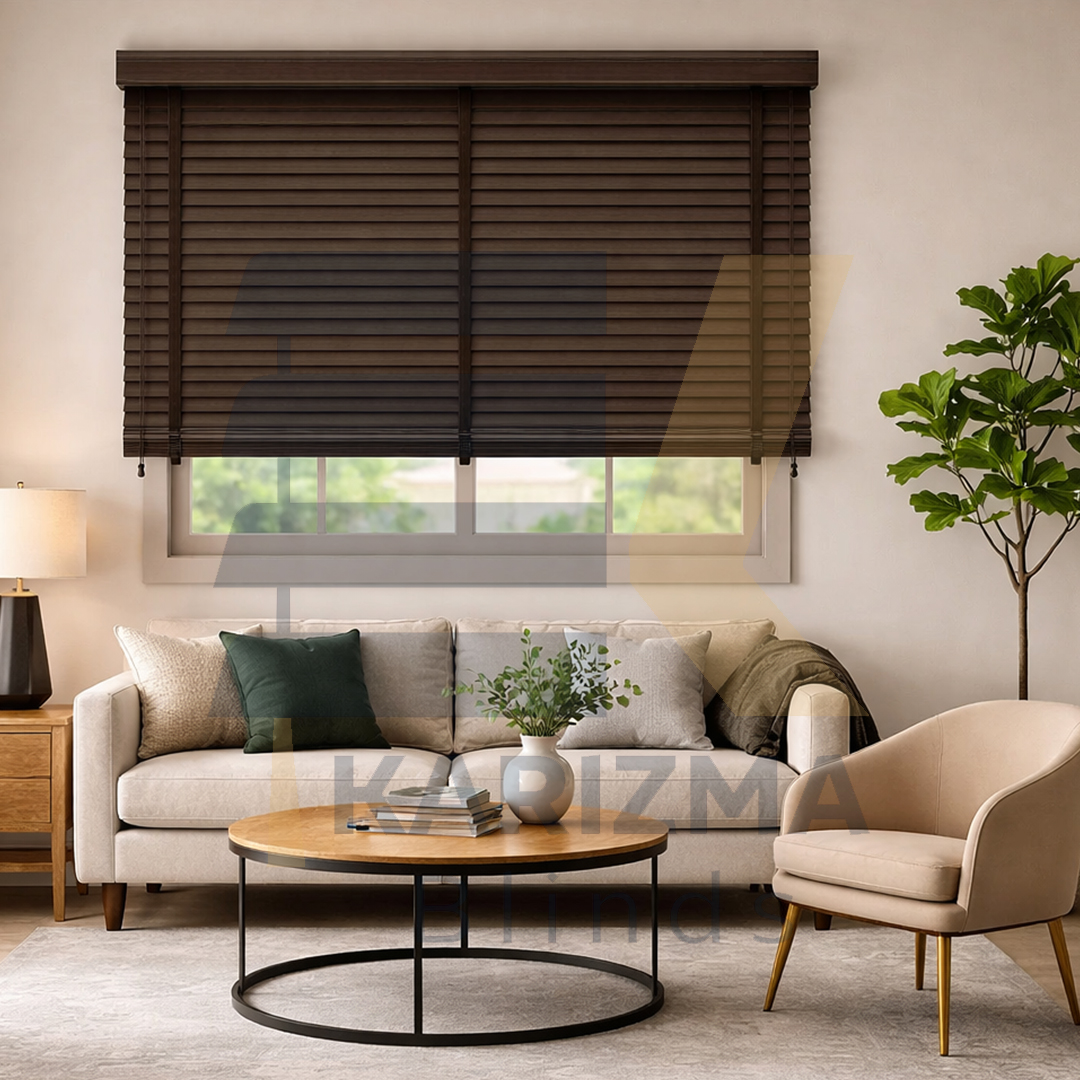 black wooden curtain