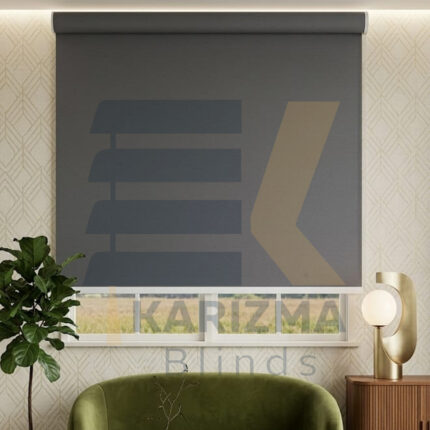 Dark gray blackout curtains